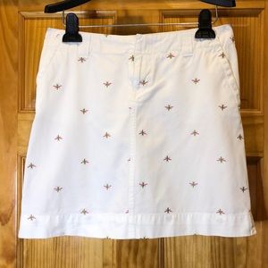 New Lilly Pulitzer White Dragonfly Cotton Skirt